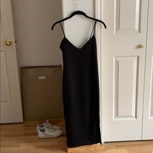 Nasty gal black dress with slit